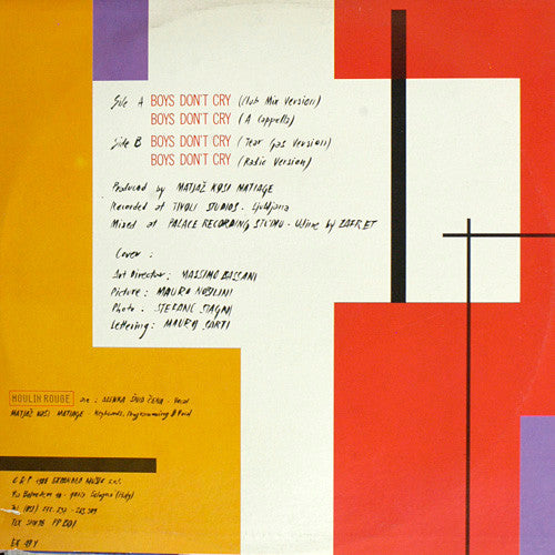 Release: Boys Don't Cry-Vinyl-Italy-1988-EX 49Y, EX 49y-472124