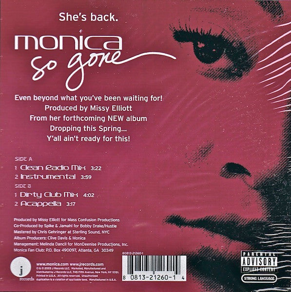 Release: So Gone -Vinyl-US-2003-80813-21260-1, J1PV-21260-1-227519