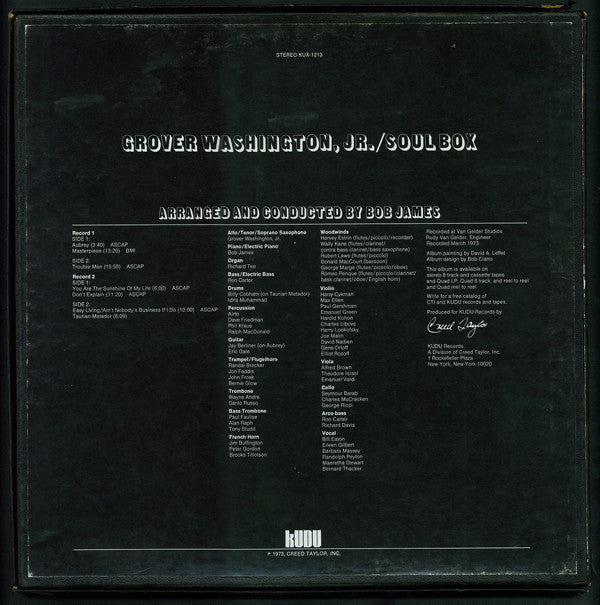 Master Release: Soul Box by Grover Washington, Jr.