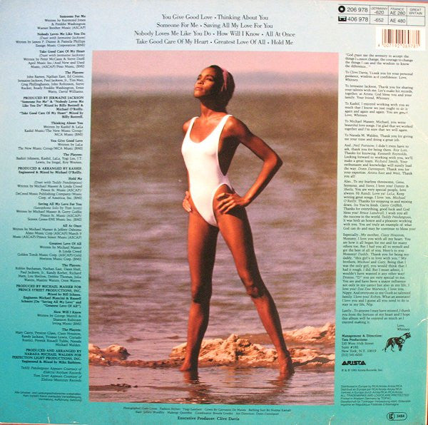 Release: Whitney Houston-Vinyl-Europe-1986-206 978-552437