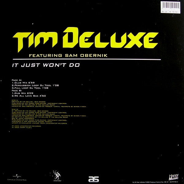 Master Release: It Just Won't Do by Tim Deluxe