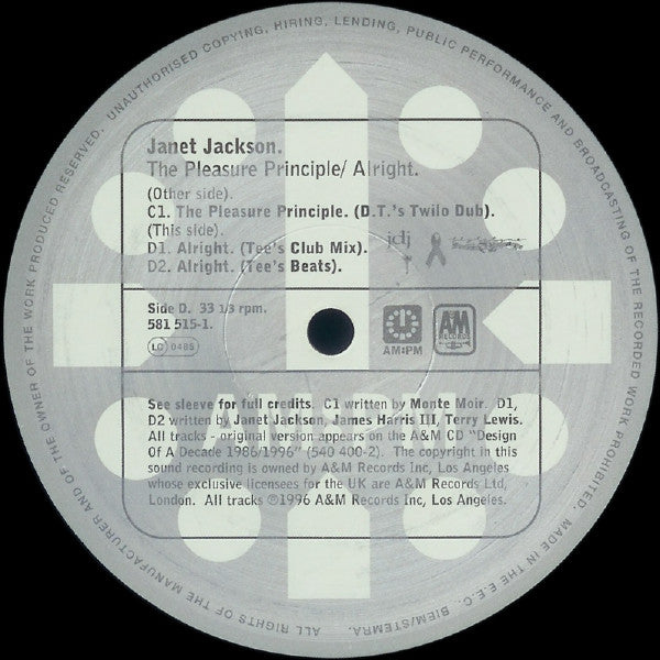 The Pleasure Principle (The Danny Tenaglia Mixes) / Alright (The Todd Terry Mixes)