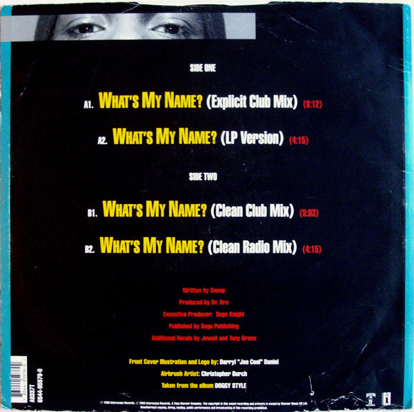 Release: What's My Name?-Vinyl-UK-1993-A8337T, 6544-95976-0, A8337T, 6544-95976-0-204186