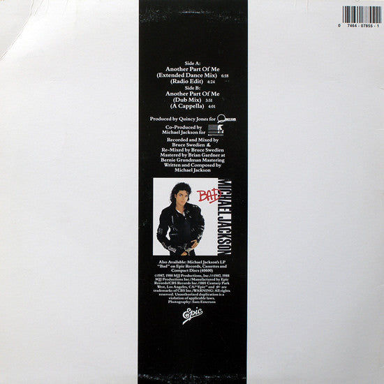 Master Release: Another Part Of Me by Michael Jackson
