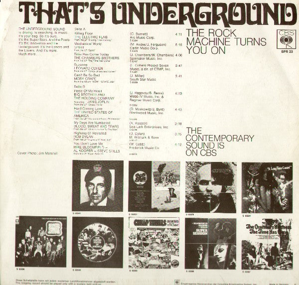 That's Underground (The Rock Machine Turns You On)