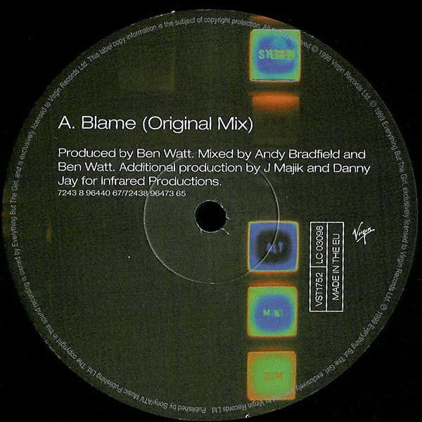 Release: Blame-Vinyl-UK-1999-VST1752, 7243 8 96440 6 7-178365