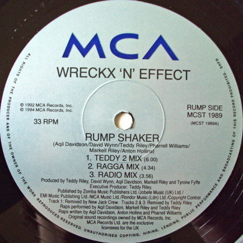 Release: Rump Shaker-Vinyl-UK-1994-MCST 1989-585329