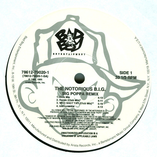 Release: Big Poppa (Remix)-Vinyl-US-1995-78612-79020-1-519808