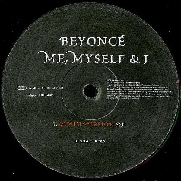 Master Release: Me, Myself And I by Beyoncé