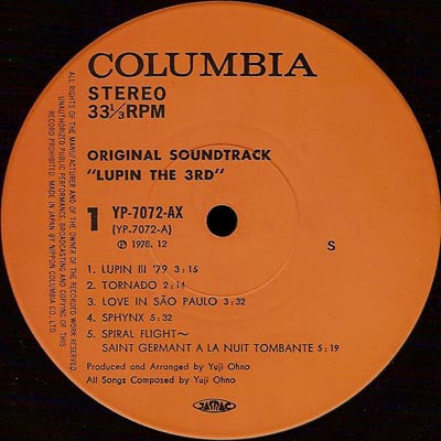 Lupin The 3rd (Original Soundtrack) = ルパン三世・2 オリジナル・サウンドトラック
