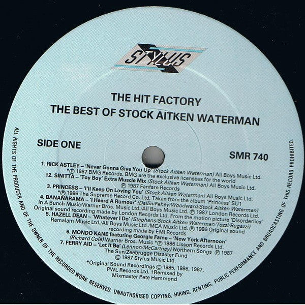 The Hit Factory - The Best Of Stock Aitken Waterman