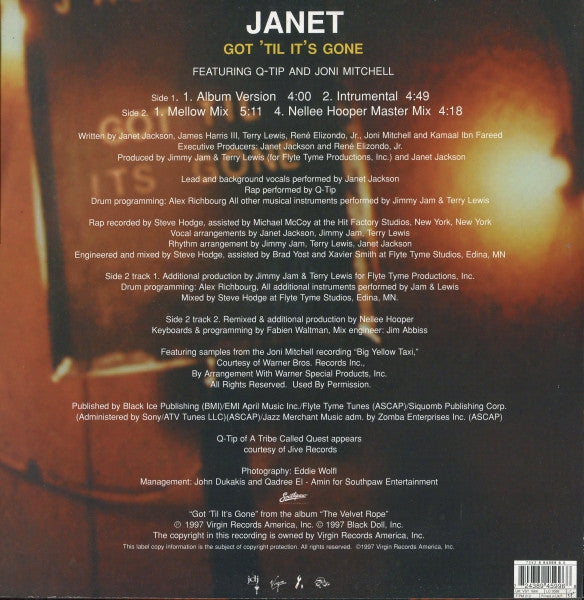 Release: Got 'Til It's Gone-Vinyl-UK & Europe-1997-VST 1666, 7243 8 94599 6 8-134535