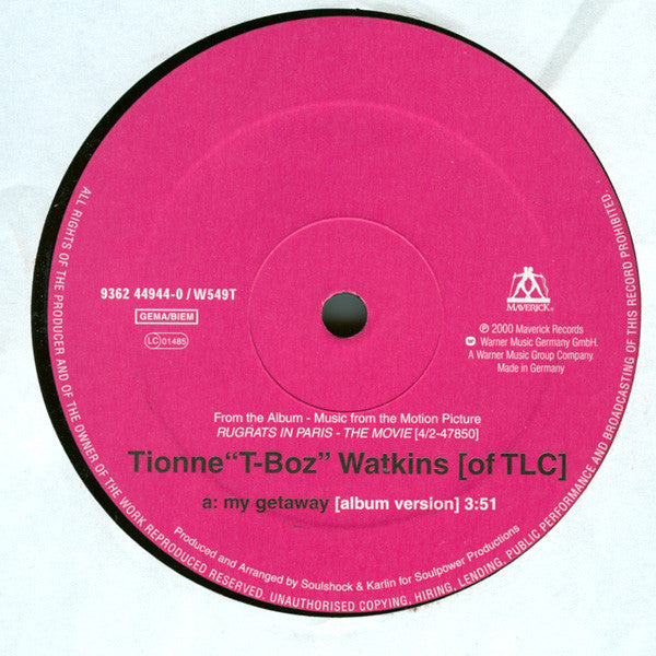 Release: My Getaway-Vinyl-Germany-2000-9362 44944-0, W549T-736360