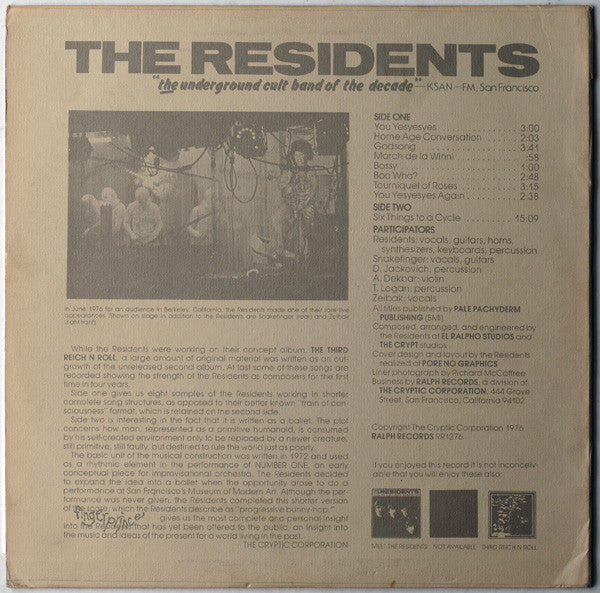 Master Release: Fingerprince by The Residents