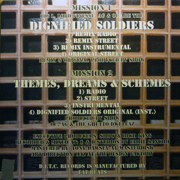 Release: Dignified Soldiers / Themes, Dreams & Schemes-Vinyl-US-1998-DITC-167-304032