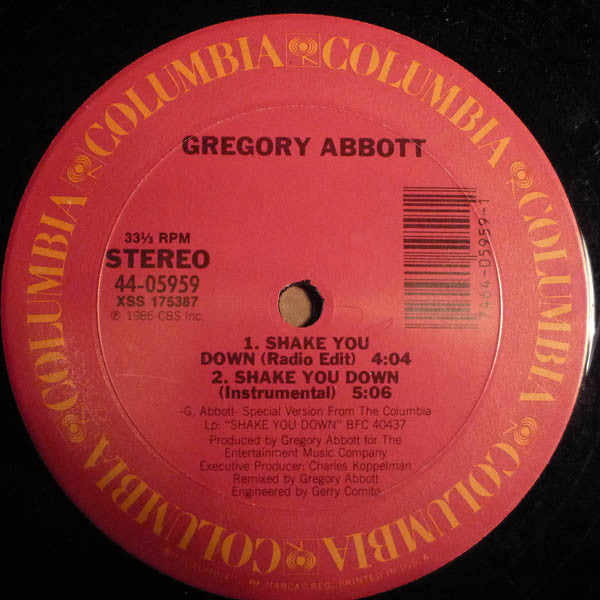 Release: Shake You Down-Vinyl-US-1986-44-05959-304320
