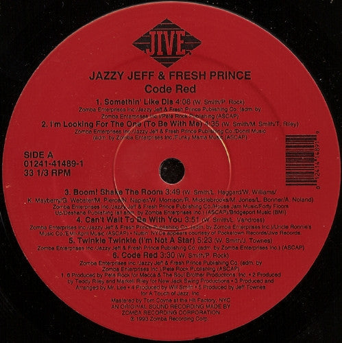 Master Release: Code Red by DJ Jazzy Jeff & The Fresh Prince