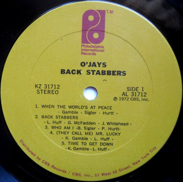 Release: Back Stabbers-Vinyl-US-1972-KZ 31712-436121