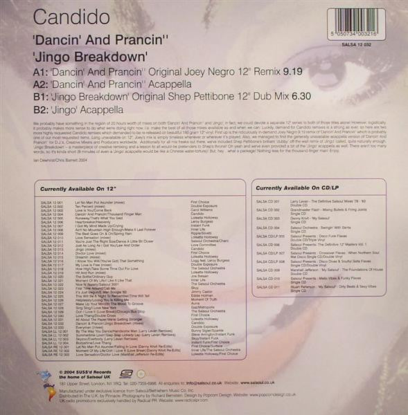 Release: Dancin' And Prancin'-Vinyl-UK-2004-SALSA 12 032, SALSA 12 032-481875