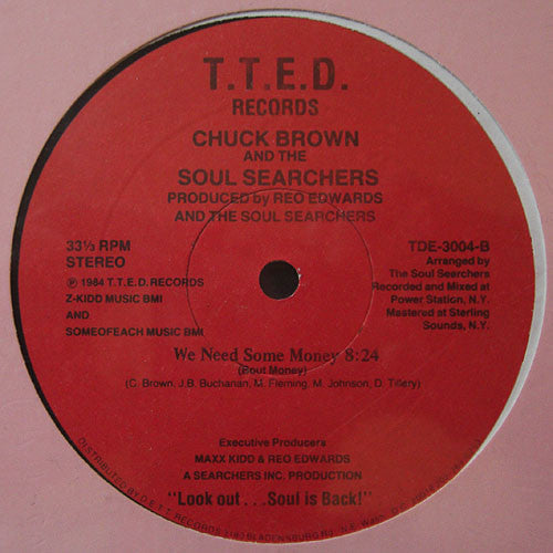 Master Release: We Need Some Money by Chuck Brown & The Soul Searchers