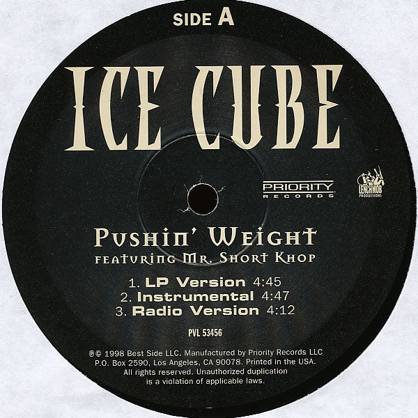 Release: Pushin' Weight-Vinyl-US-1998-PVL 53456-608526