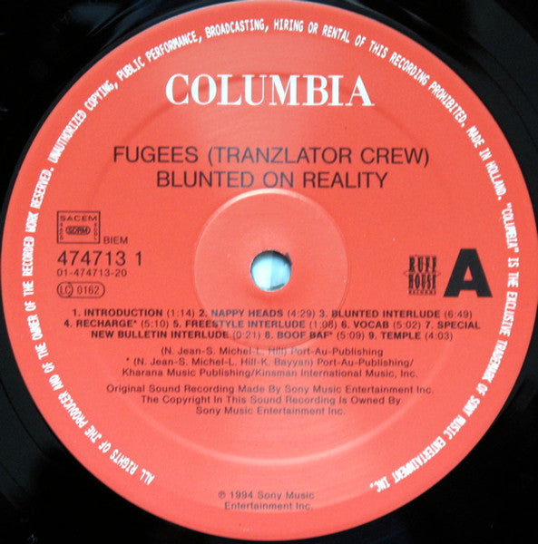 Release: Blunted On Reality-Vinyl-Europe-None-474713 1, COL 474713 1-361912