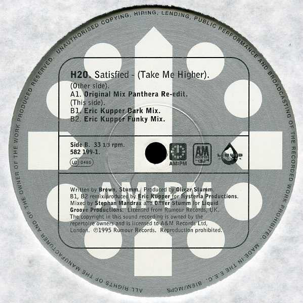 Satisfied (Take Me Higher) (Original / Eric Kupper / Discocaine / Soul City Mixes)