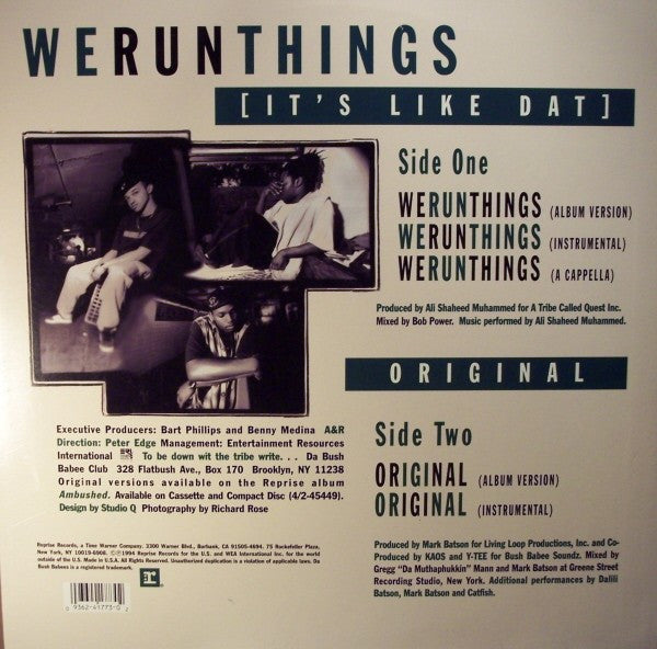 Release: We Run Things (It's Like Dat) / Original-Vinyl-US-1994-9 41773-0, 0-41773-521385