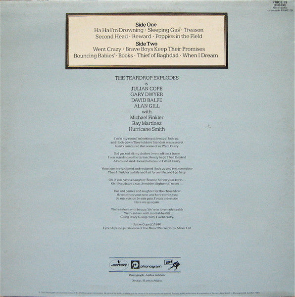 Release: Kilimanjaro-Vinyl-UK-1984-PRICE 59, 6359 035-600334