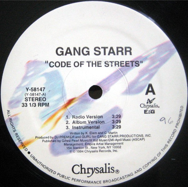 Master Release: Code Of The Streets by Gang Starr