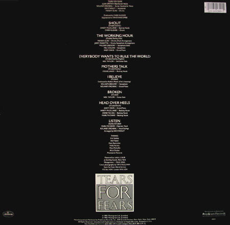 Release: Songs From The Big Chair-Vinyl-US-1985-422-824 300-1 M-1, 824 300-1 M-1-438688