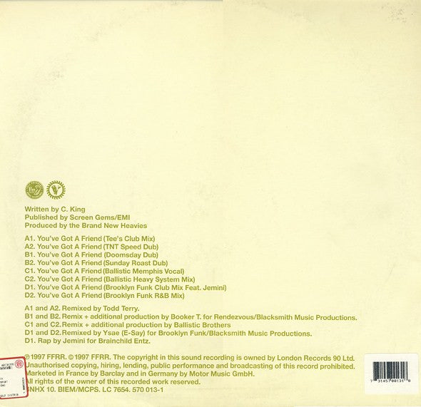 Master Release: You've Got A Friend by The Brand New Heavies