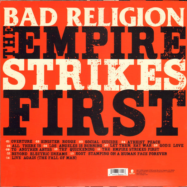 Master Release: The Empire Strikes First by Bad Religion