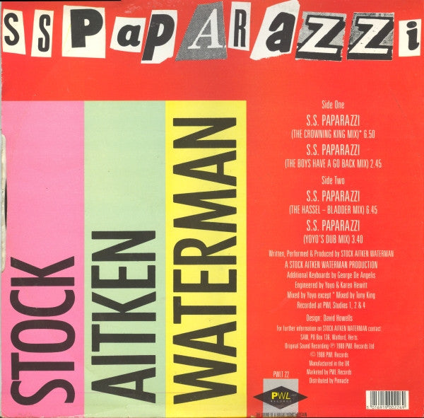 Master Release: S.S. Paparazzi by Stock, Aitken & Waterman
