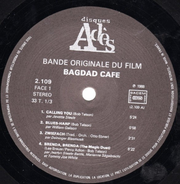 Bande Originale Du Film Bagdad Cafe