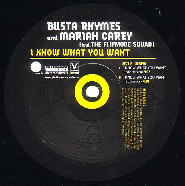 Master Release: I Know What You Want by Busta Rhymes