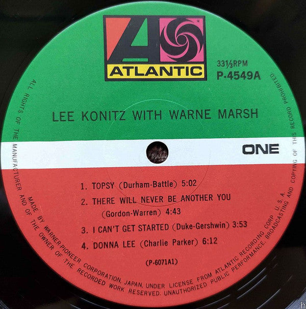 Lee Konitz With Warne Marsh