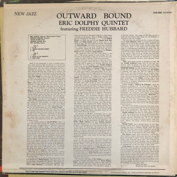 Release: Outward Bound-Vinyl-US-1982-OJC-022, NJ-8236-1395335
