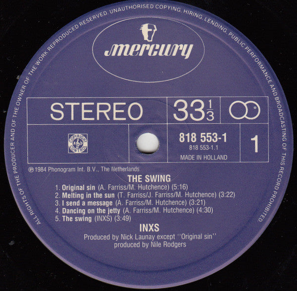 Release: The Swing-Vinyl-Germany-1984-818 553-1, 818 553-1Q-2515759