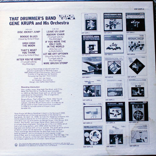 Master Release: That Drummer's Band by Gene Krupa And His Orchestra