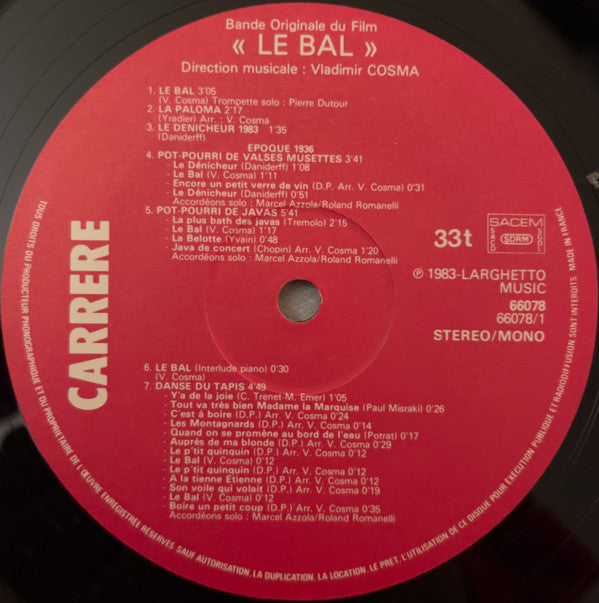 Le Bal  (Bande Originale Du Film)