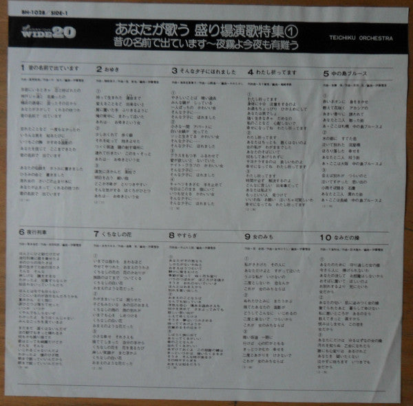 あなたが歌う盛り場演歌特集 1: 昔の名前で出ています~夜霧よ今夜も有難う