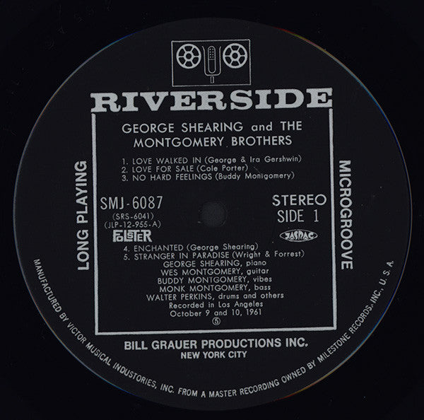 Release: George Shearing And The Montgomery Brothers-Vinyl-Japan-1975-55, JLP 55, SMJ-6087, SRS-6041-4245962