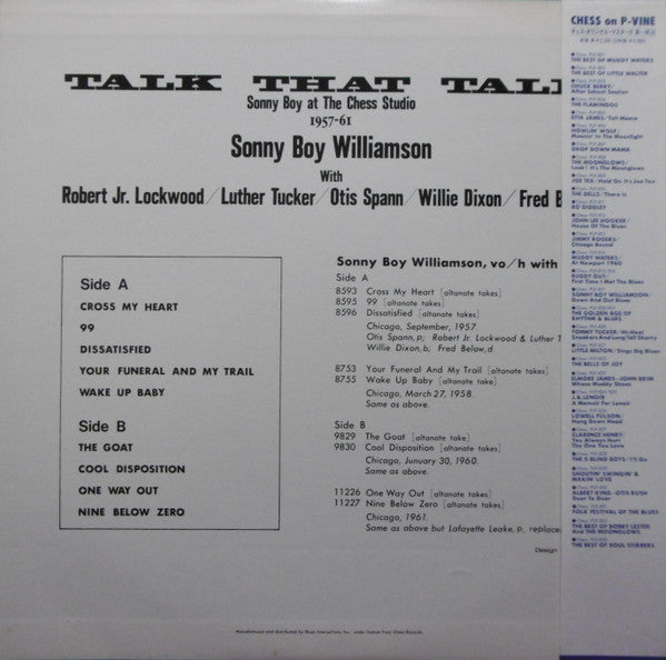Talk That Talk (Sonny Boy At The Chess Studio 1957-61)
