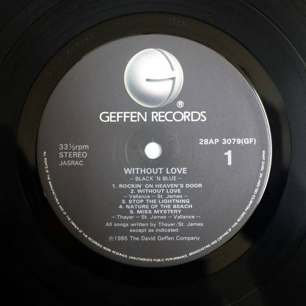 Release: Without Love-Vinyl-Japan-1985-28AP 3079-3042563