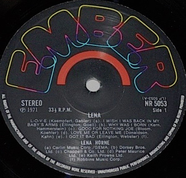 Release: Lena-Vinyl-UK-1971-NR 5053-2593039