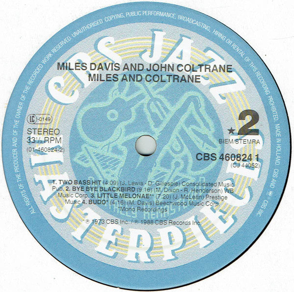 Master Release: Miles & Coltrane by Miles Davis