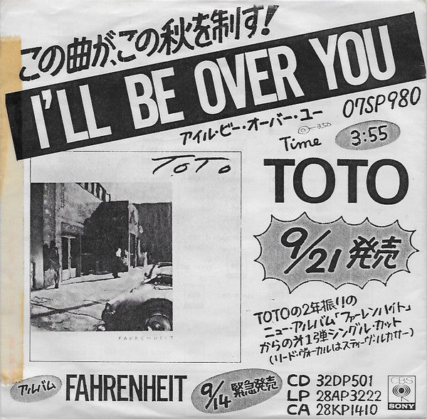 Master Release: I'll Be Over You by Toto