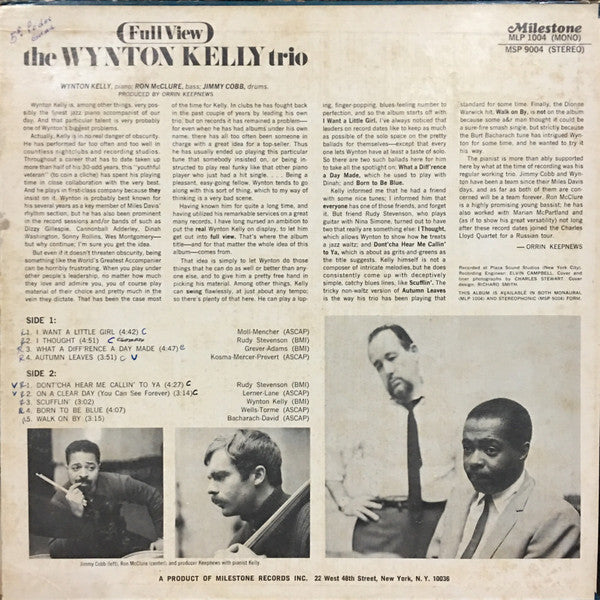Master Release: Full View by Wynton Kelly Trio