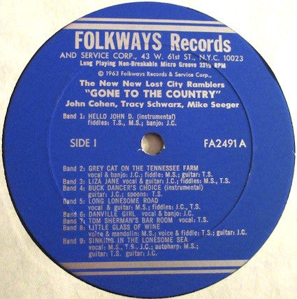 Master Release: Gone To The Country by The New Lost City Ramblers